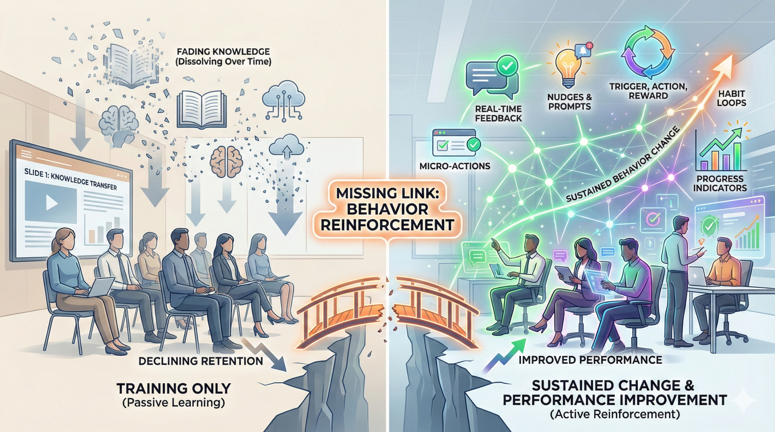 Why Training Fails Without Behavior Reinforcement