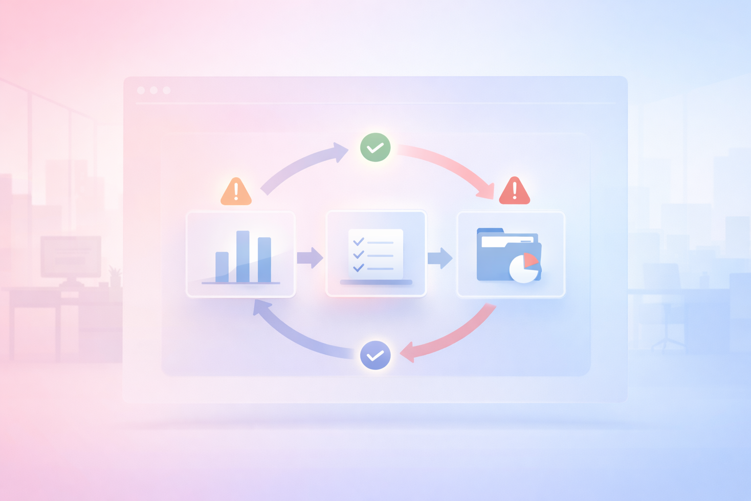 Visual representation of a leadership feedback loop with clear operational signals.