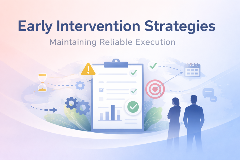 Early Intervention Strategies: Maintaining Reliable Execution
