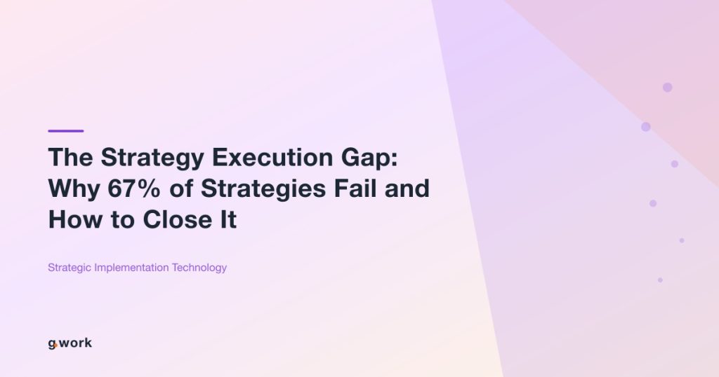 The strategy execution gap - why 67 percent of strategies fail